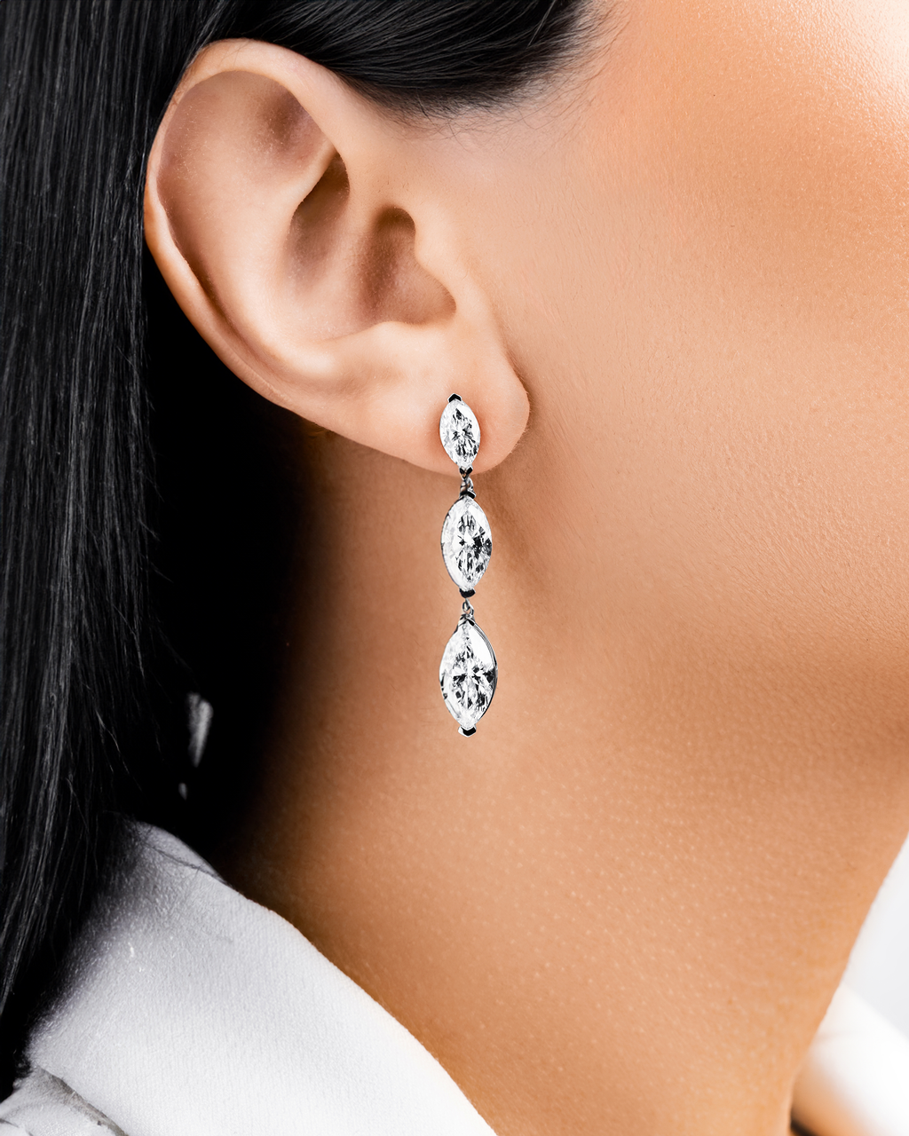 Marquis drop earrings