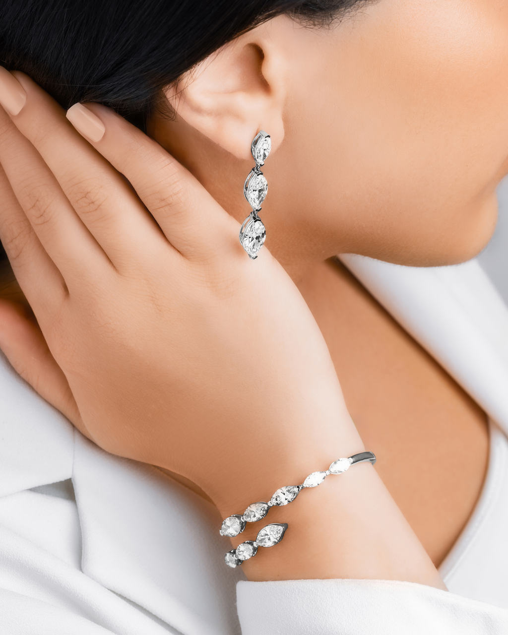 Marquis drop earrings