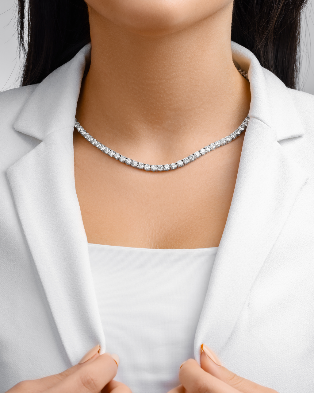 Round Tennis Necklace