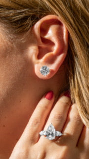 Round Stud Earrings